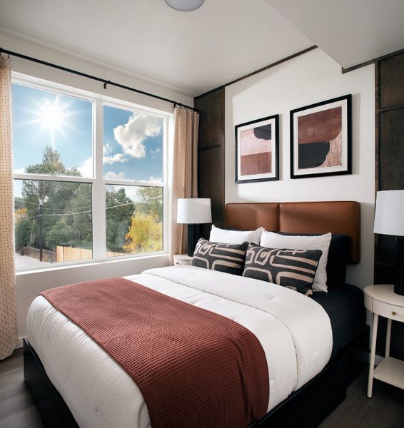 Furnished interior in a model home at The Scene at Sloan's Lake in Denver (Image 12).