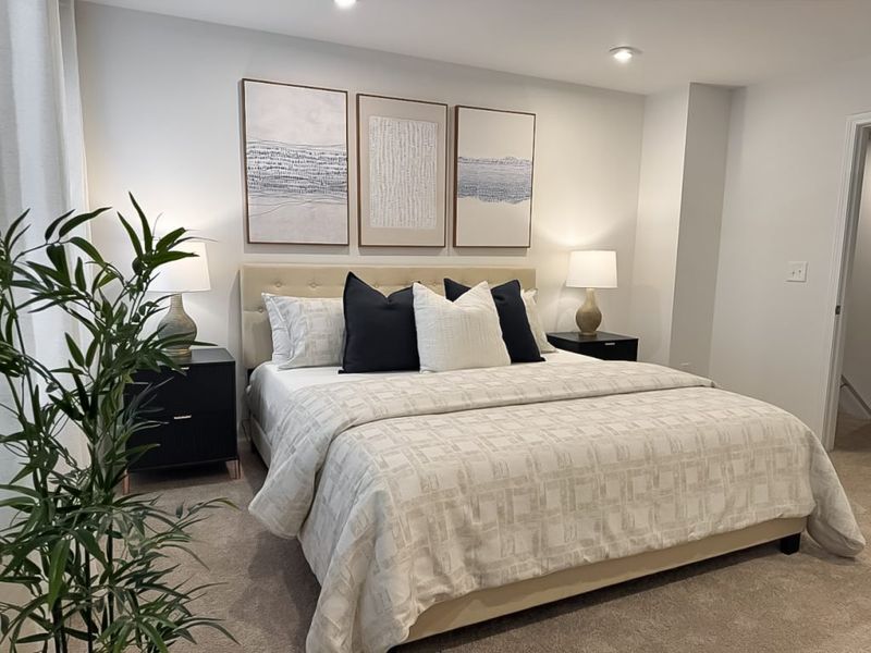 Furnished interior in a model home at Village Green in Adairsville (Image 22).