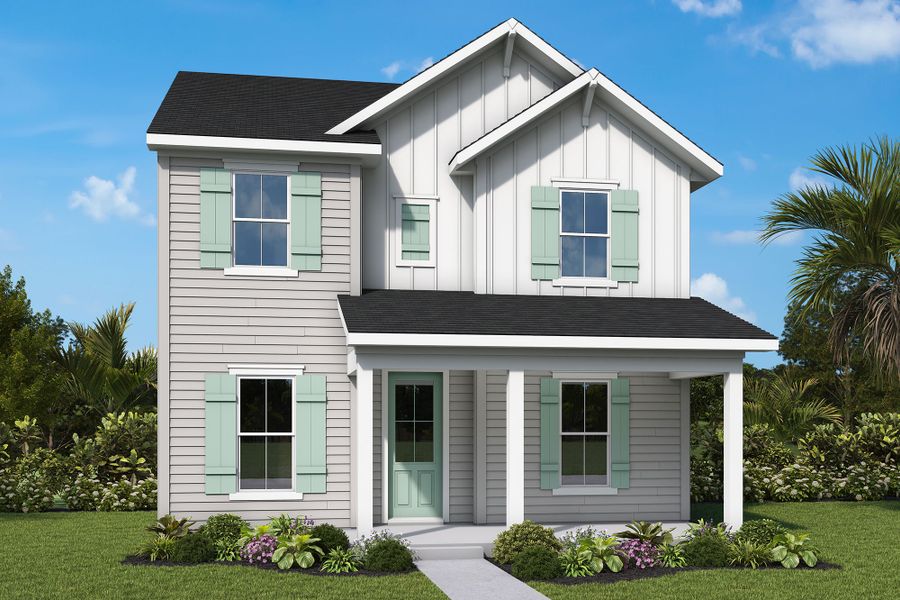 Front exterior of a home in the Woodlyn at Wildlight – Classic Series community, located in Yulee, FL (Image 3). Front exterior of a home in the Woodlyn at Wildlight – Classic Series community, located in Yulee, FL (Image 3).