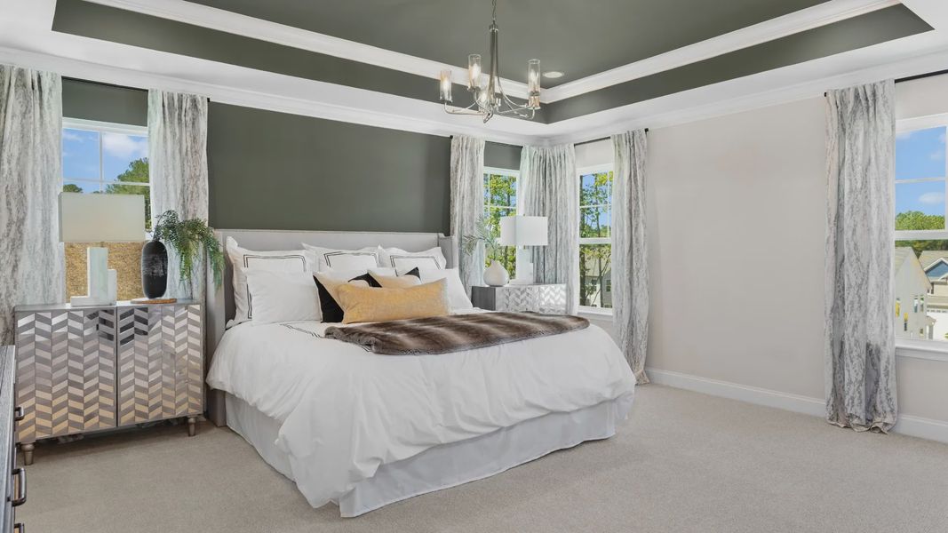 Furnished interior in a model home at Bethel Park in Raleigh (Image 19).