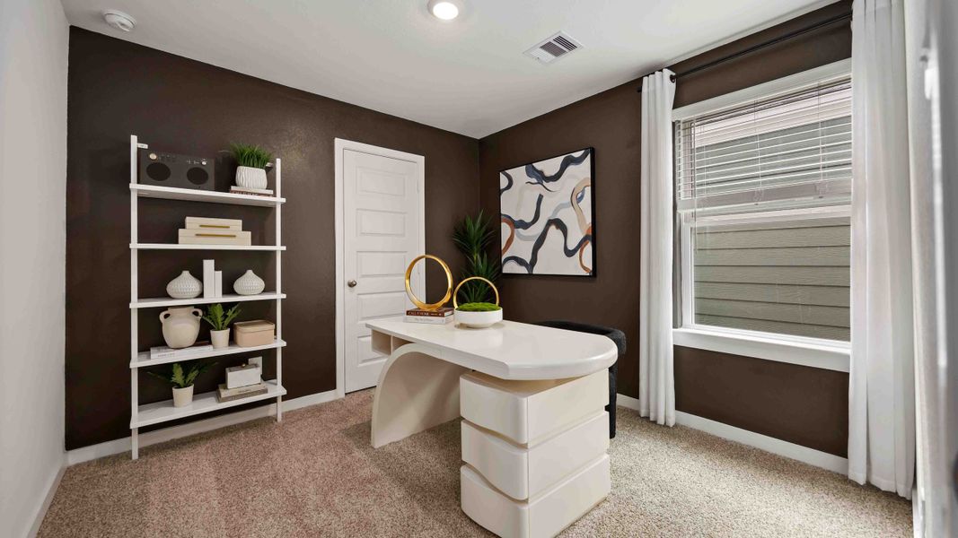 Furnished interior in a model home at Grand West in Houston (Image 18).