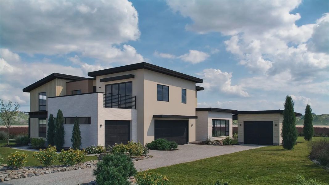 Front exterior of a home in the Signature at Crystal Valley community, located in Castle Rock, CO (Image 14).