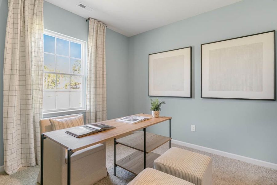 Furnished interior in a model home at Southbury in Carthage (Image 21).