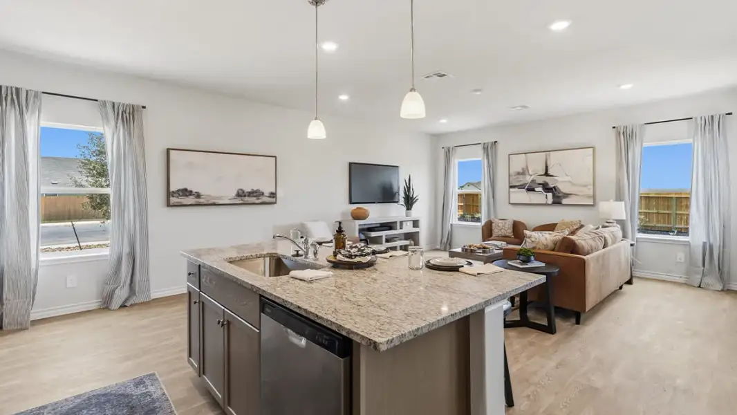 Furnished interior in a model home at Saddle Ridge Estates in Lytle (Image 14).