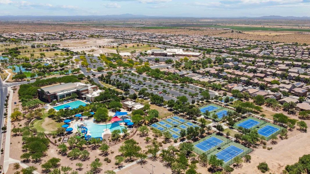 Aerial view of the Anthem at Merrill Ranch community in Florence, AZ, showing layout and nearby surroundings (Image 14).