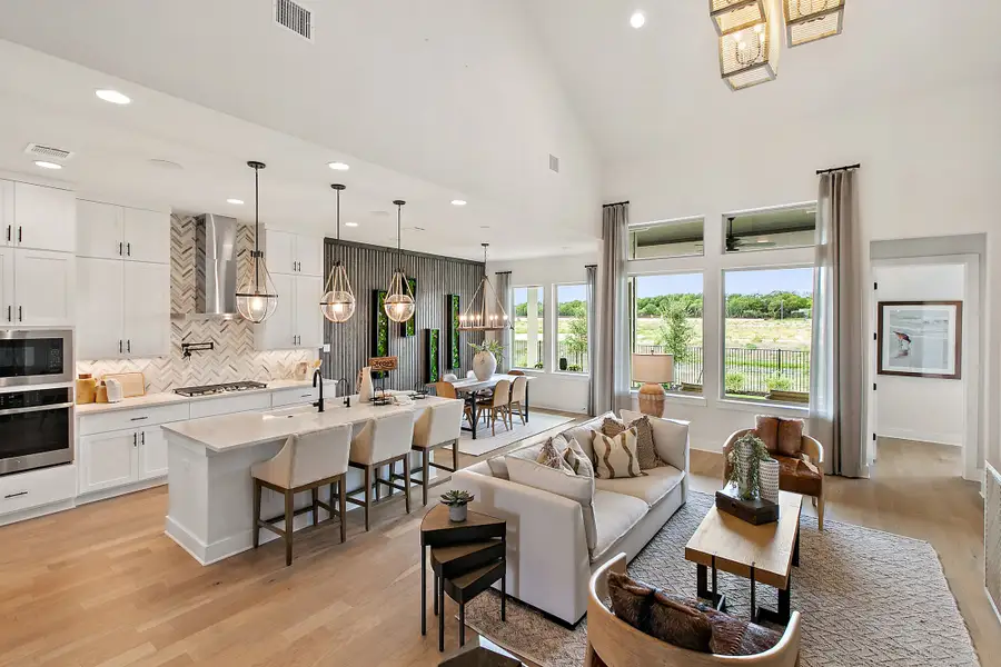 Furnished interior in a model home at Edgewood in Leander (Image 3).