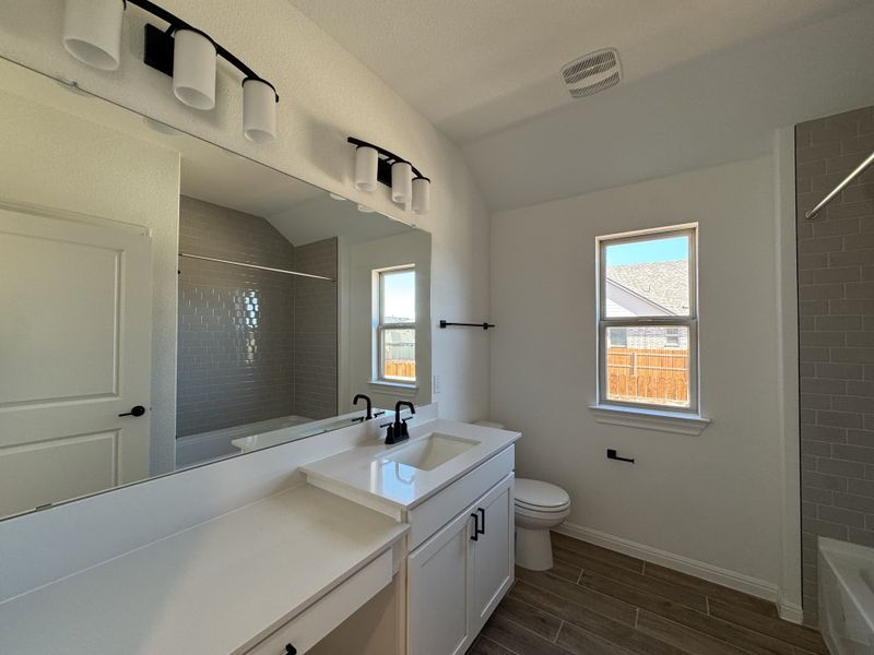 Furnished interior in a model home at Santa Rita Ranch in Liberty Hill (Image 39). Furnished interior in a model home at Santa Rita Ranch in Liberty Hill (Image 39).