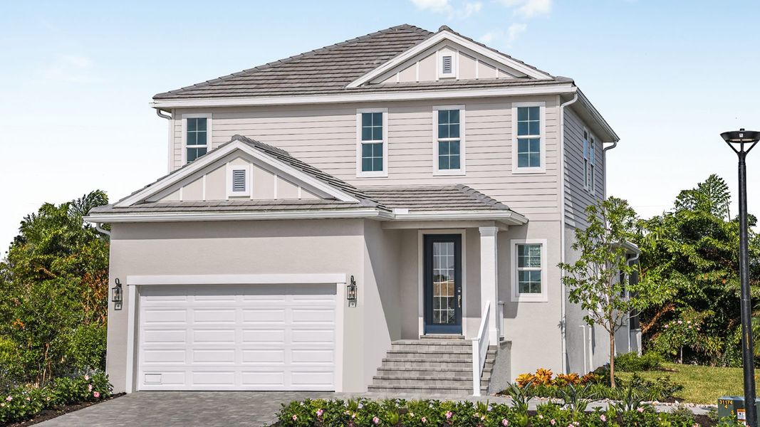 Front exterior of a home in the Tide Marsh community, located in Fort Myers, FL (Image 3).
