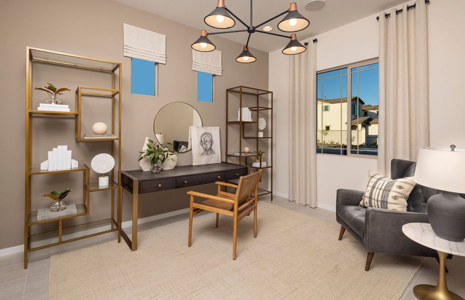 Furnished interior in a model home at Jorde Farms in Queen Creek (Image 20).