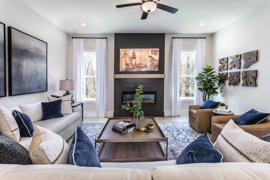 Furnished interior in a model home at Estates at Daves Creek in Cumming (Image 5).