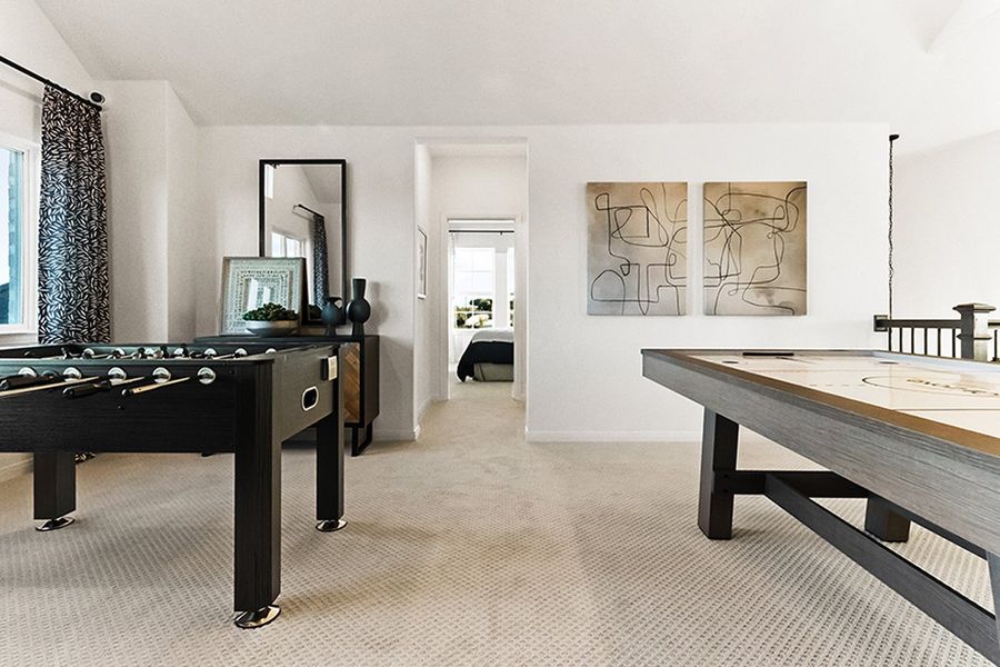 Furnished interior in a model home at La Terra at Uptown Celina in Celina (Image 17).