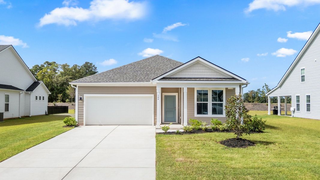 Avondale Exterior in Chestnut Farms by DRB Homes offering new single-family homes near Myrtle Beach