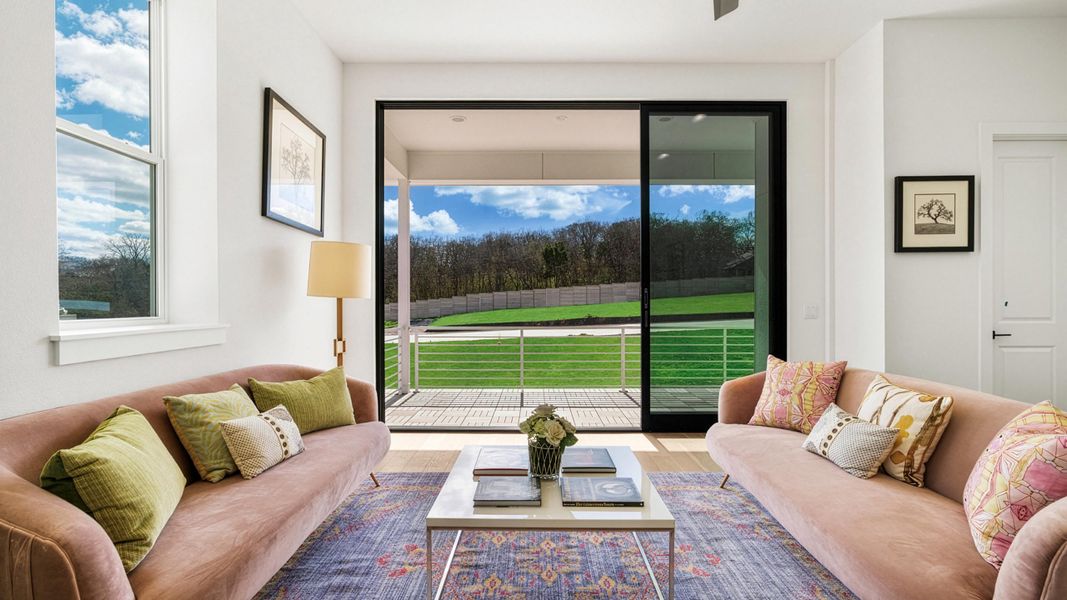 Furnished interior in a model home at Sunridge in Austin (Image 17). Furnished interior in a model home at Sunridge in Austin (Image 17).