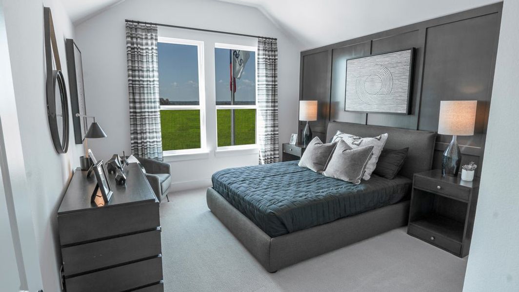 Furnished interior in a model home at Polo Ridge in Forney (Image 15).