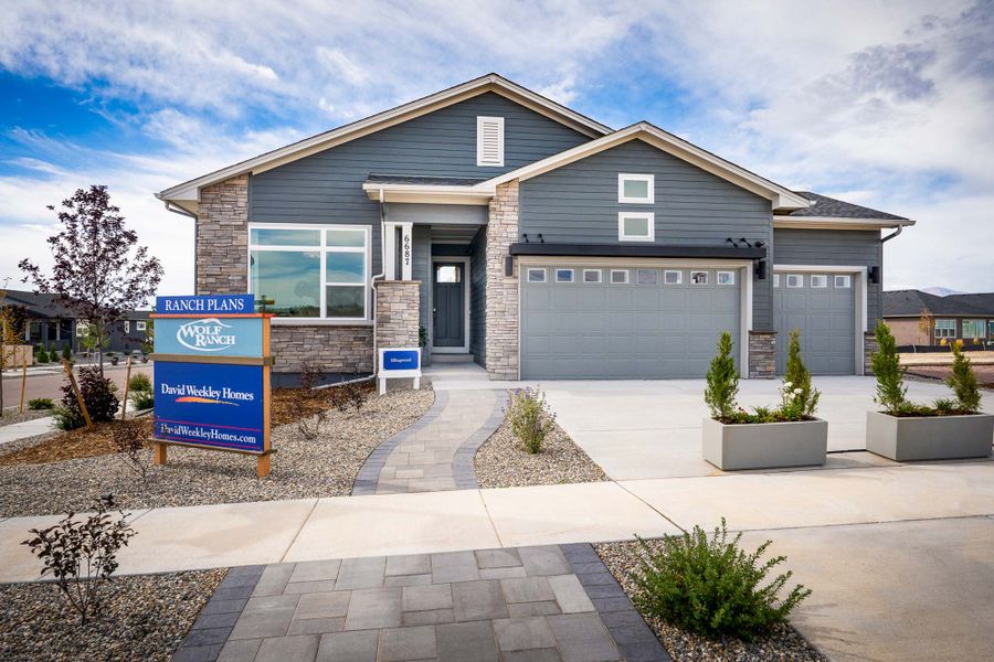 Front exterior of a home in the Wolf Ranch - Enclave Collection community, located in Colorado Springs, CO (Image 3).