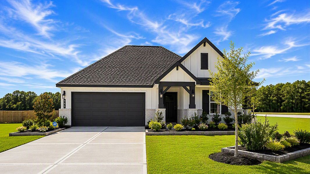 Front exterior of a home in the Highland Village community, located in Nome, TX (Image 1). Front exterior of a home in the Highland Village community, located in Nome, TX (Image 1).