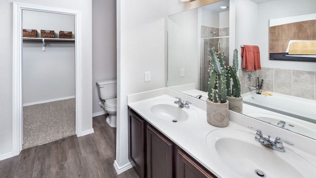 Applewhite Meadows Model Home Primary Bathroom