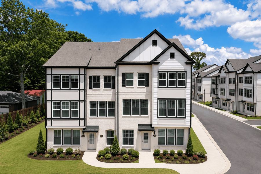Front exterior of a home in the Town Center Overlook community, located in Norcross, GA (Image 2).