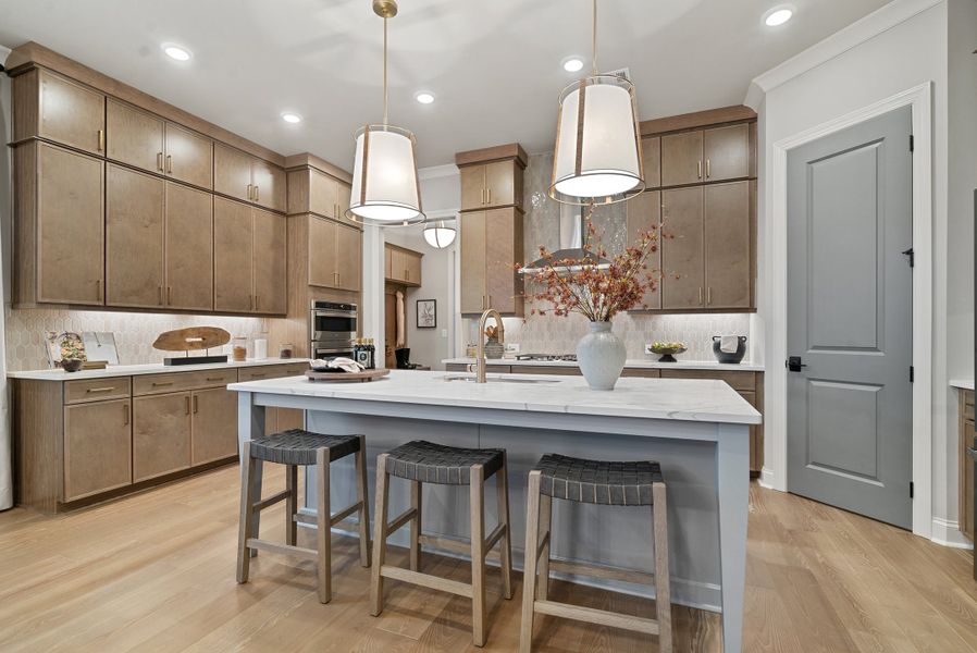 Furnished interior in a model home at Palisades Single Family in Cumming (Image 10).