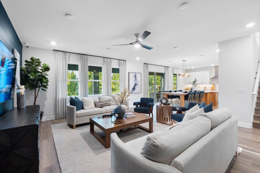 Furnished interior in a model home at Vintner Reserve in Clermont (Image 11).