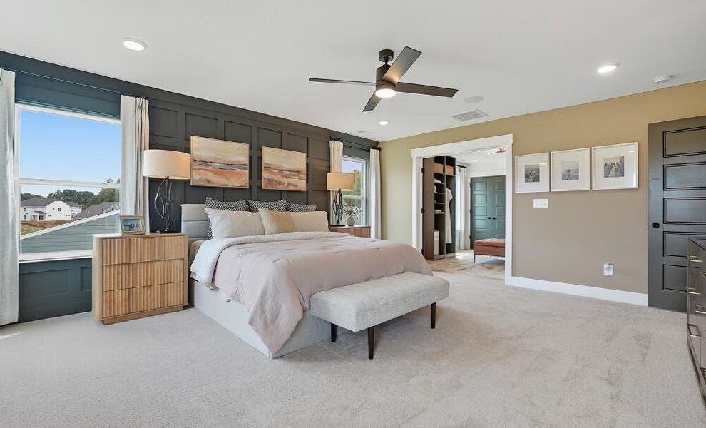 Furnished interior in a model home at Carrington in Stanley (Image 34).