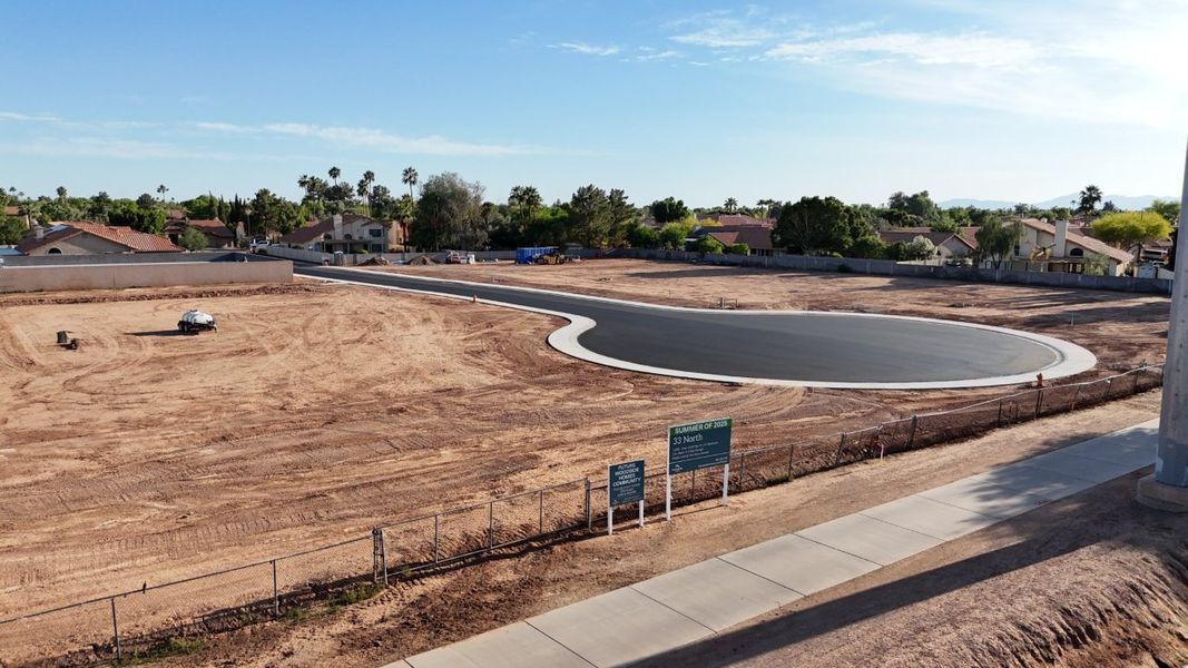 Site preparation and early development at 33 North in Gilbert, AZ (Image 8).