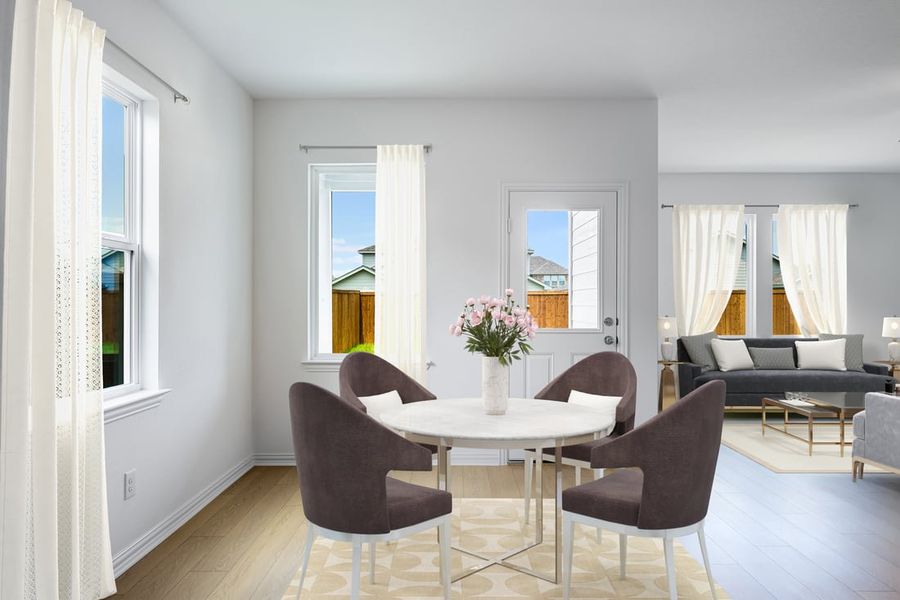 Furnished interior in a model home at River Ridge in Crandall (Image 100).