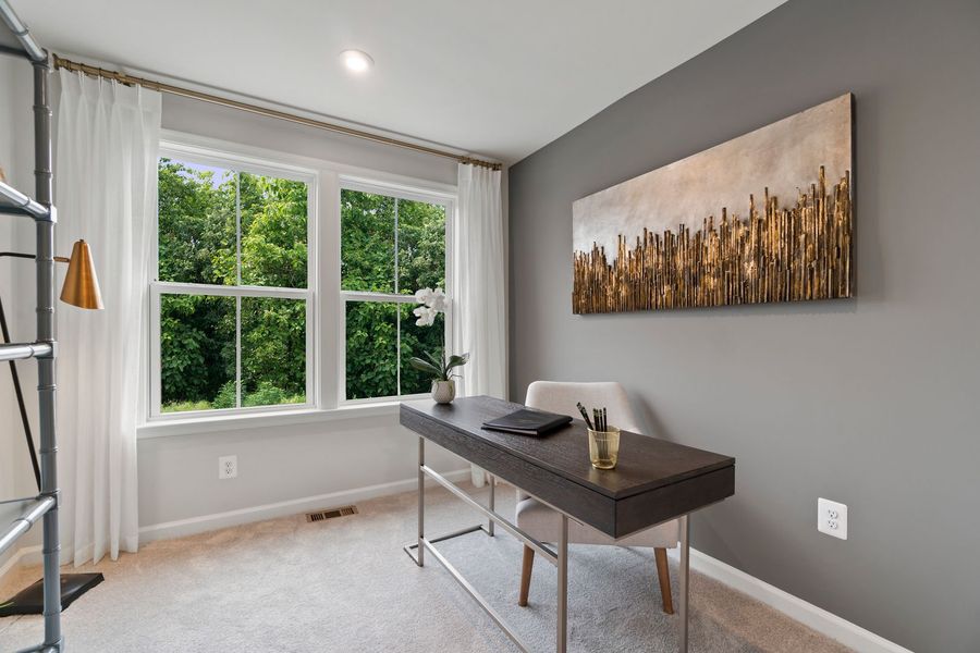 bedroom transformed to study