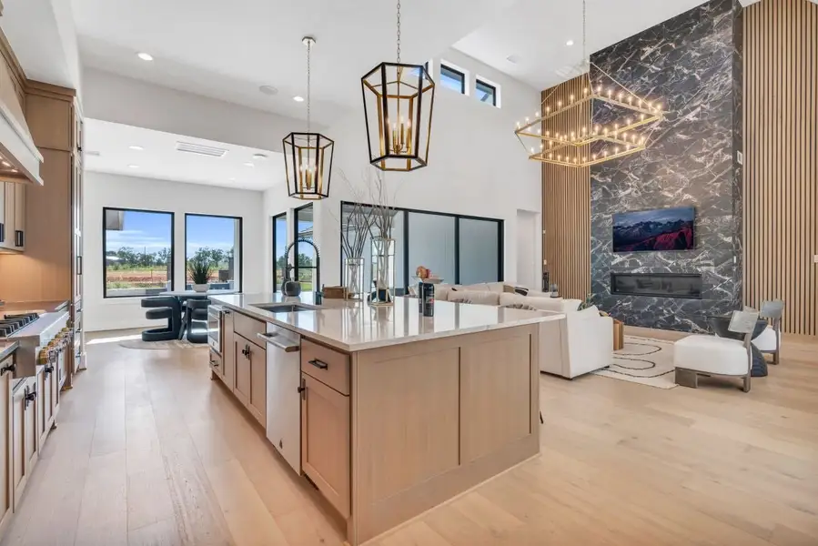 Furnished interior in a model home at Sienna in Missouri City (Image 7).