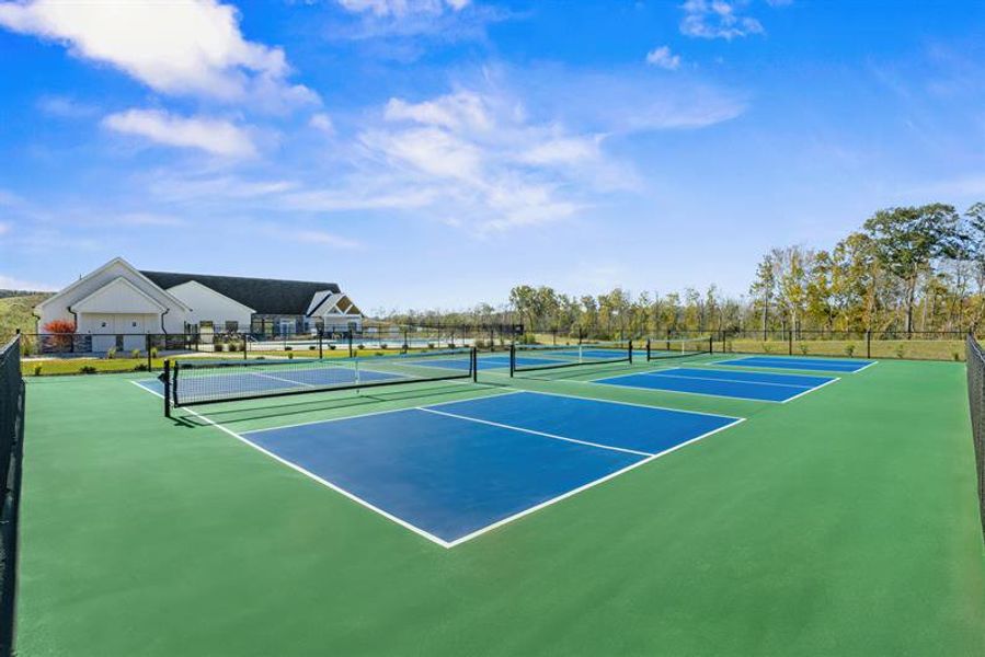 Grab a partner and practice your pickleball game without having to leave the community! Grab a partner and practice your pickleball game without having to leave the community!