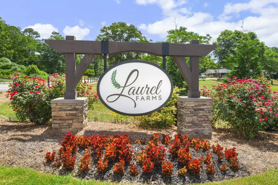 Entrance to the Laurel Farms community in Dallas, GA, featuring signage and landscaping (Image 2).