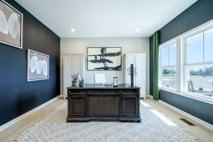 Furnished interior in a model home at Bridle Run in Louisville (Image 28).