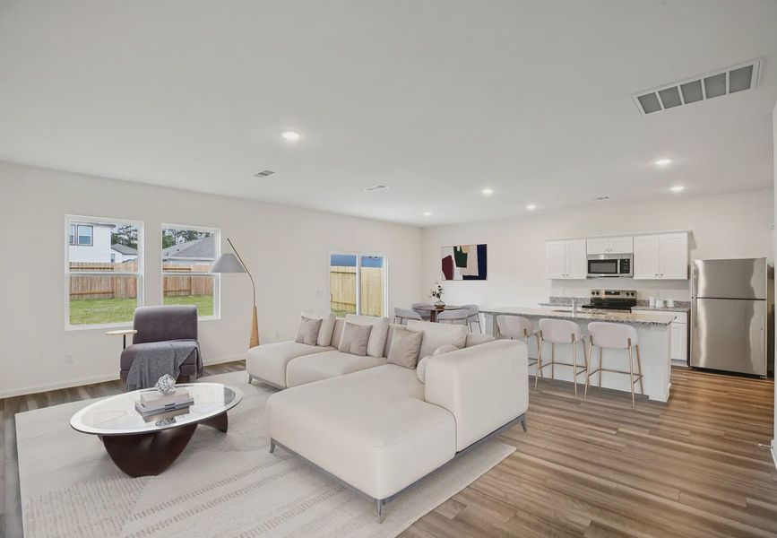 Furnished interior in a model home at Chapel Run in Montgomery (Image 5).