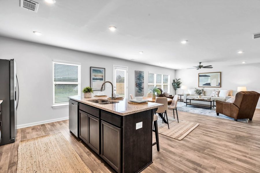Furnished interior in a model home at The Reserve at Chapel Hill Phase II in Douglasville (Image 6).