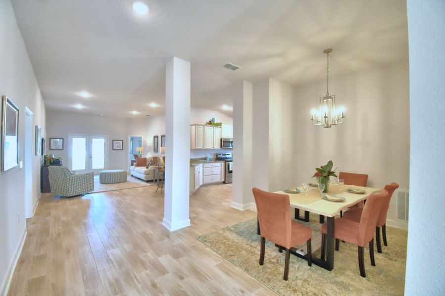 Furnished interior in a model home at Citrus Landing in Davenport (Image 19).