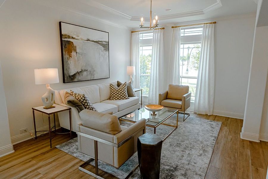 Furnished interior in a model home at Dove Chase in Mansfield (Image 10).