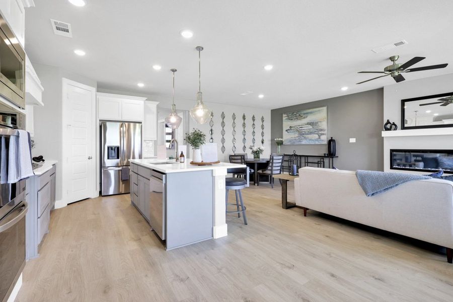 Furnished interior in a model home at Polo Ridge in Forney (Image 24).