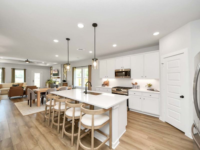 Furnished interior in a model home at Enclave at Newport in Crosby (Image 22).