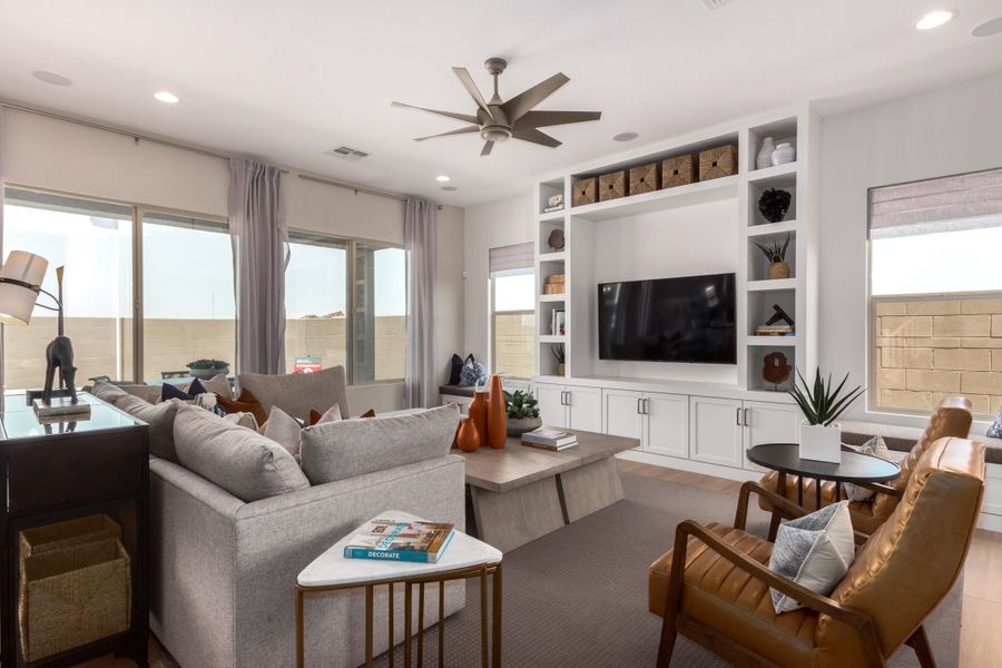 Furnished interior in a model home at Stonehaven Expedition Collection in Glendale (Image 6).