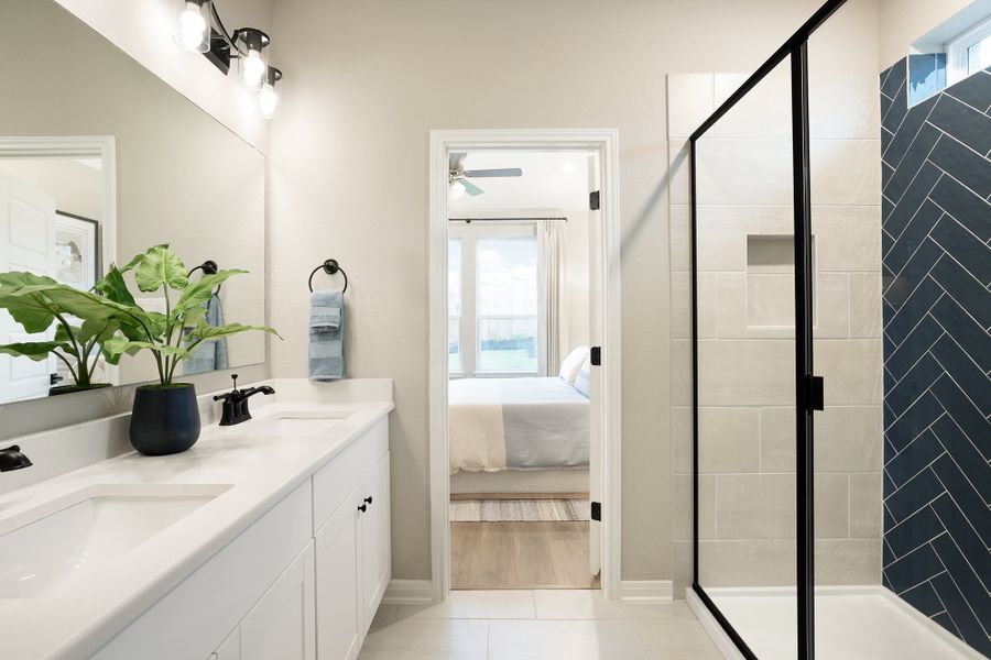 Furnished interior in a model home at Comanche Ridge in San Antonio (Image 6).