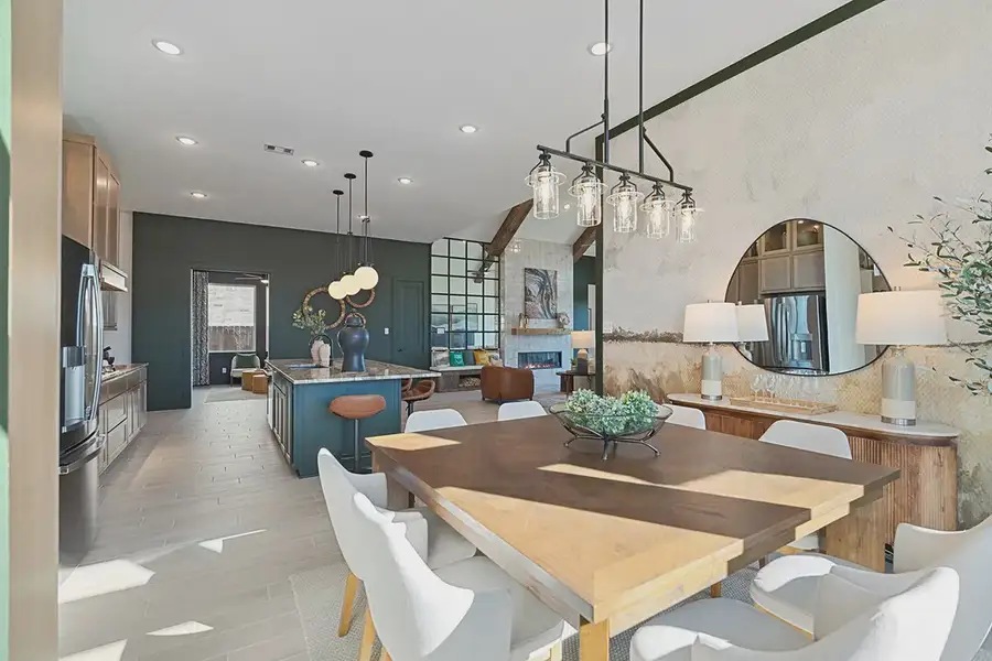 Furnished interior in a model home at Brookewater 60's in Rosenberg (Image 24).