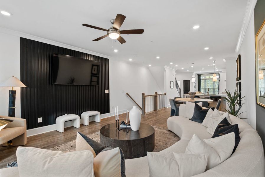 Furnished interior in a model home at IveyBrooke in Alpharetta (Image 12).