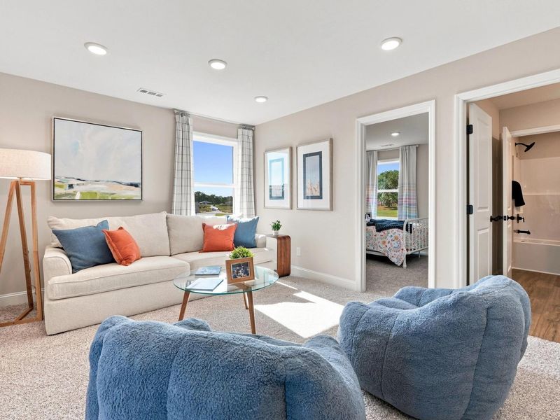 Furnished interior in a model home at Bailey Park in Fayetteville (Image 27).