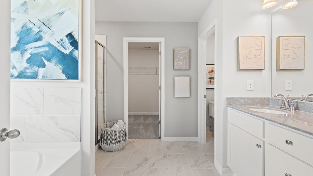 Furnished interior in a model home at Westminster in Covington (Image 14).