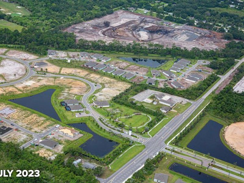 Aerial view of the High Pointe community in Vero Beach, FL, showing layout and nearby surroundings (Image 18).