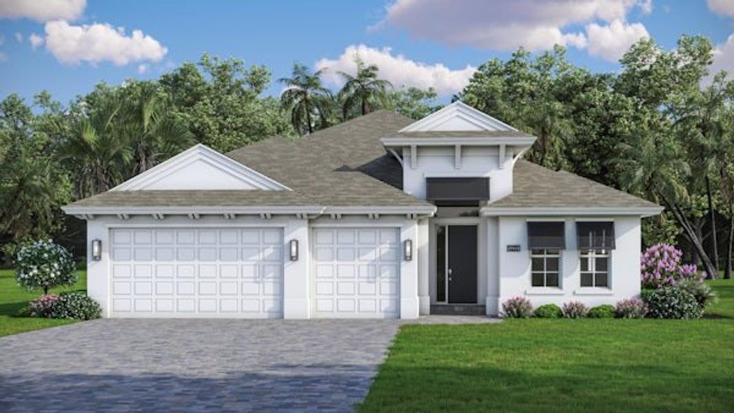 Front exterior of a home in the High Pointe community, located in Vero Beach, FL (Image 51).