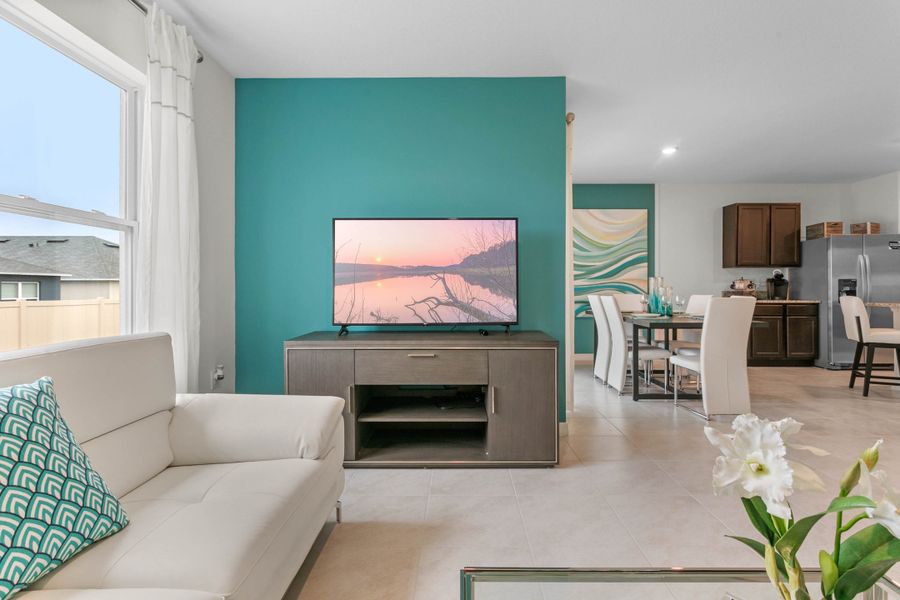 Furnished interior in a model home at Villamar in Winter Haven (Image 27).