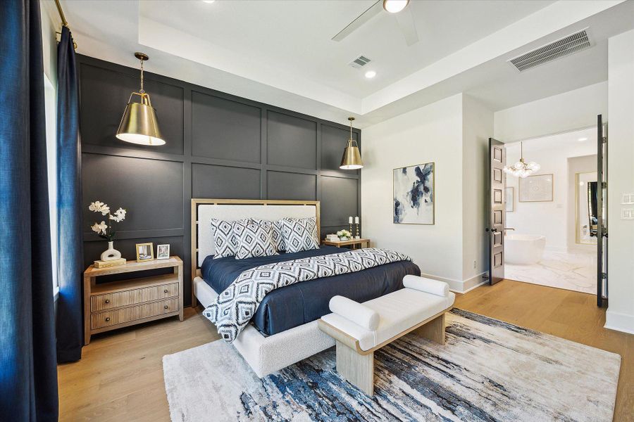 Furnished interior in a model home at Kresston - 65' in Montgomery (Image 17).