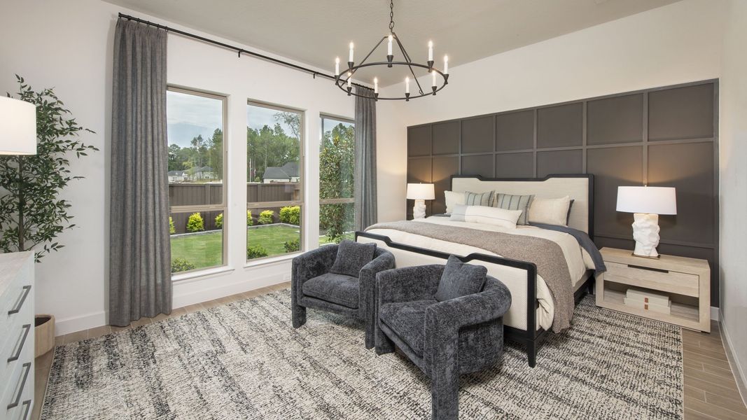 Furnished interior in a model home at Woodhavyn 50' in Magnolia (Image 9). Furnished interior in a model home at Woodhavyn 50' in Magnolia (Image 9).