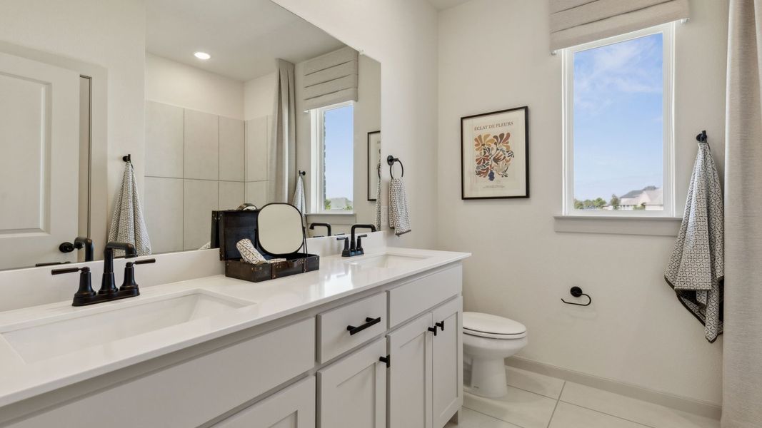 Furnished interior in a model home at Hazelwood 40' Series in Frisco (Image 49). Furnished interior in a model home at Hazelwood 40' Series in Frisco (Image 49).